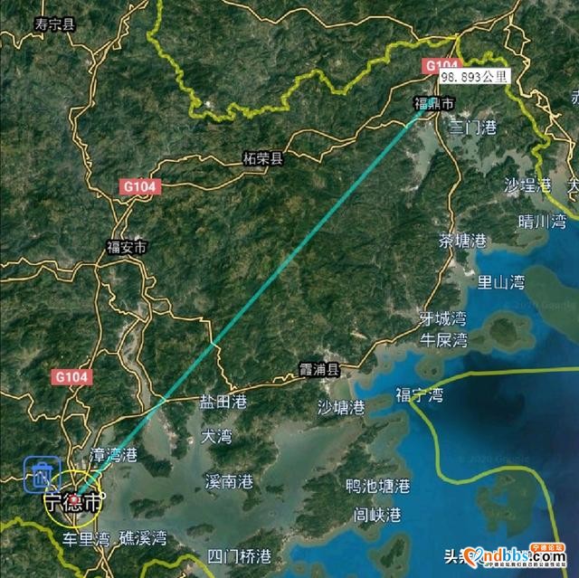 宁德市各地至市区直线距离，福鼎市最远，你的家乡到市区多远呢？-4.jpg