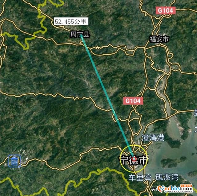 宁德市各地至市区直线距离，福鼎市最远，你的家乡到市区多远呢？-8.jpg