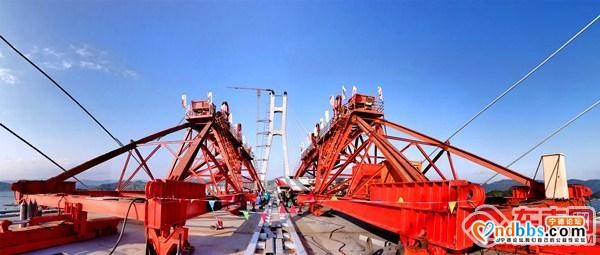 闽浙沿海添新通道 宁德沙埕湾跨海大桥主桥合龙-10.jpg