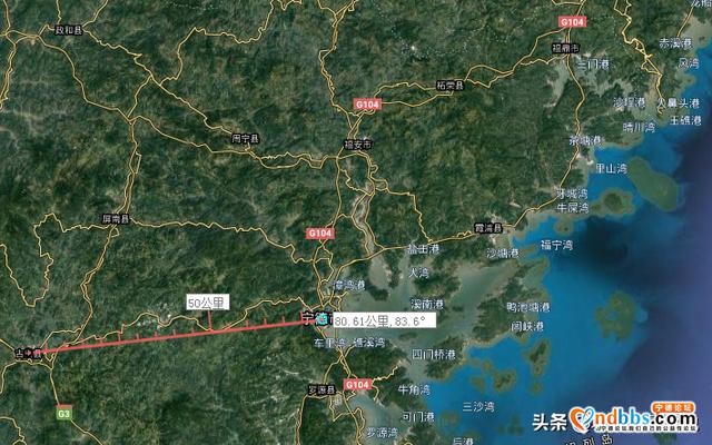 自测直线距离图——福建省宁德市，福鼎最远，福安最近-8.jpg