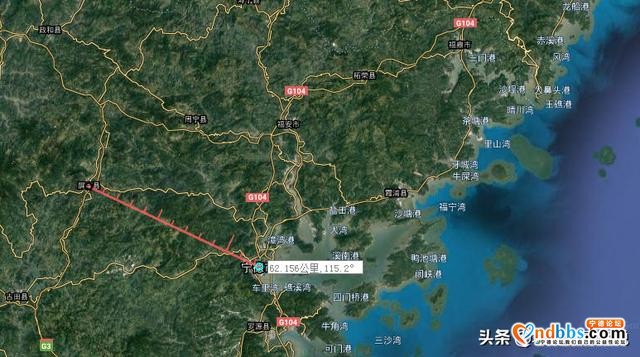 自测直线距离图——福建省宁德市，福鼎最远，福安最近-7.jpg