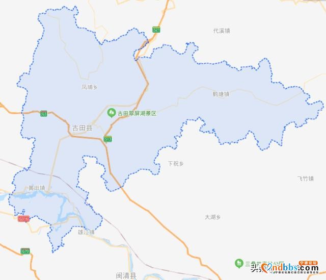 福建宁德市有一个县，拥有2条高速和2条铁路，县城建在湖泊边-2.jpg
