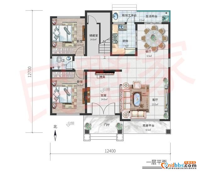 福建宁德陈哥农村建新房，堂屋设计走心了，造价30万，家族兴旺-3.jpg
