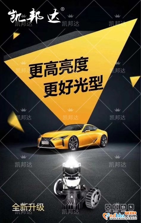 H4车专用LED迷你小透镜。 更亮更聚光，远近光达到最佳效果。-1.jpg