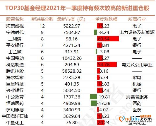 最全｜TOP30基金经理管理规模破万亿！新进这三只个股一季度涨幅均超50%，宁德、美团、迈瑞医疗成为前十大热门-7.jpg